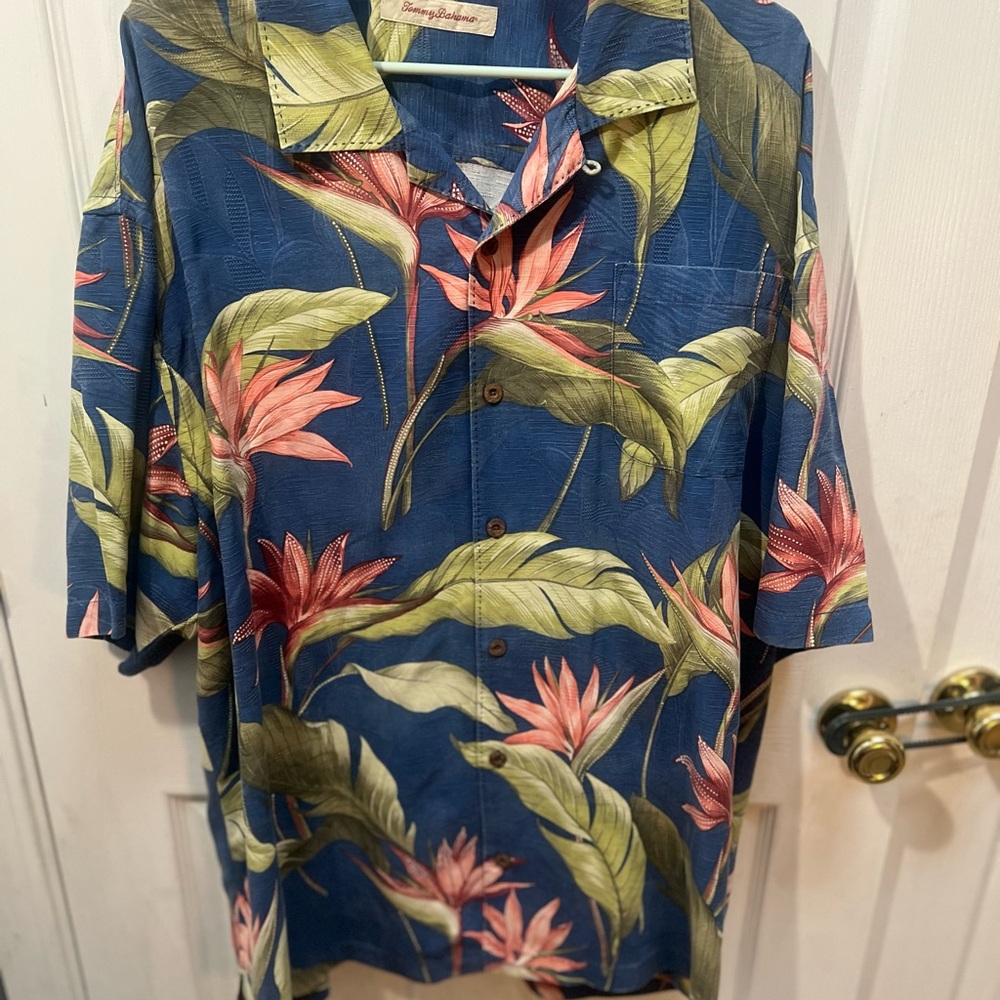 Tommy Bahama Blue Floral Men's Shirt
